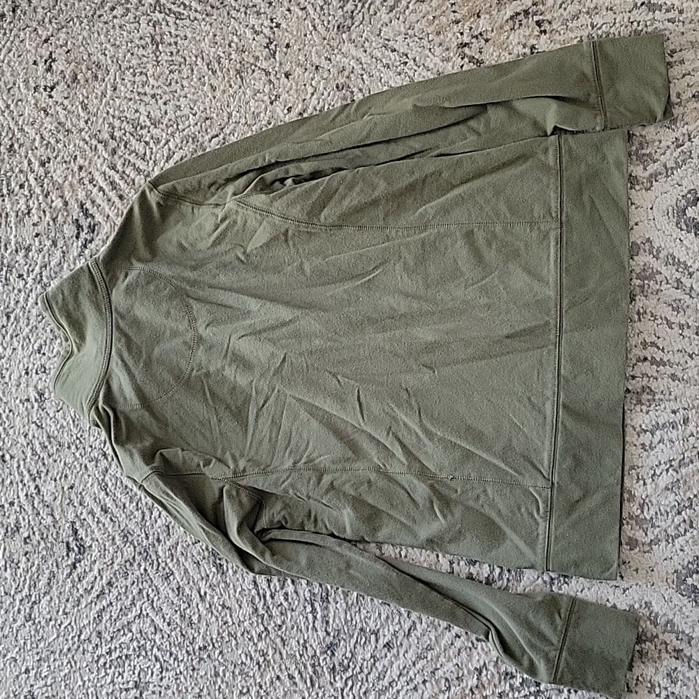 L.L. Bean Women's Cotton Spandex Blend Full Zip Fleece Small Reg Misses Green - Picture 5 of 5